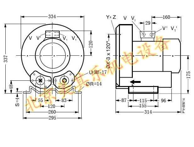 2GH510/380v/1.3kw高壓鼓風(fēng)機(jī)