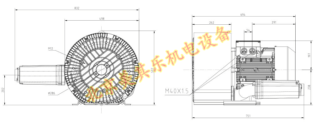 2GH820風(fēng)機(jī)（5.5kw、7.5kw、11kw、15kw）